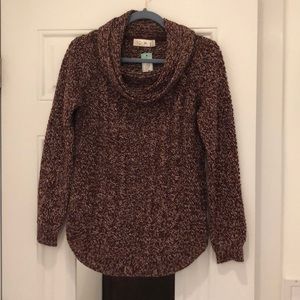 Burgundy Cowl Neck Sweater